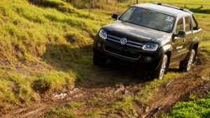 Volkswagen Amarok being tested on the 4WD track
