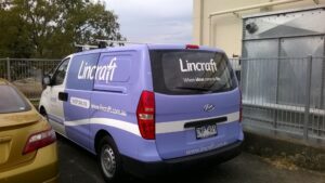 Fleet branding Lincraft van