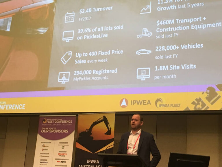 Brendon Green from Pickles Auctions at IPWEA conference