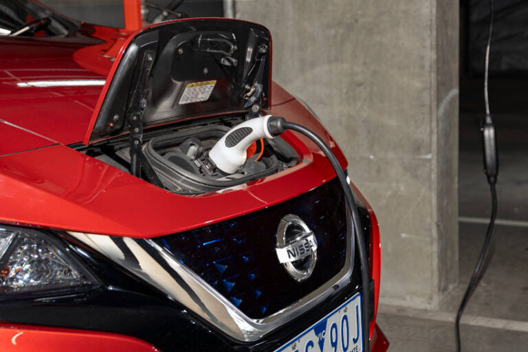 Novated Nissan Leaf V2G electric vehicle plug