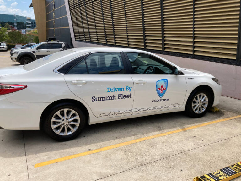 Cricket NSW sponsorship fleet branding vehicle signage by Summit Fleet