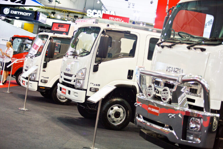 Isuzu trucks at the Brisbane Truck Show in 2017