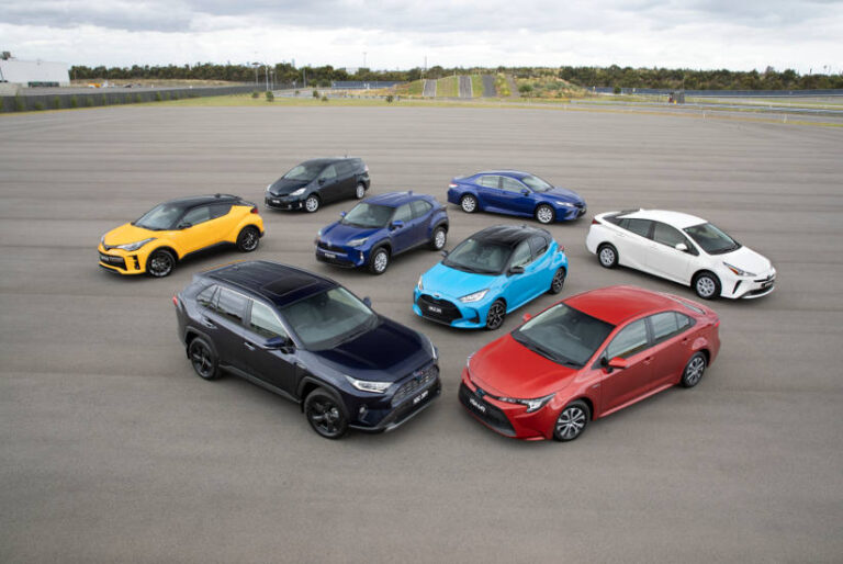 Toyota range of hybrid vehicles in Australia
