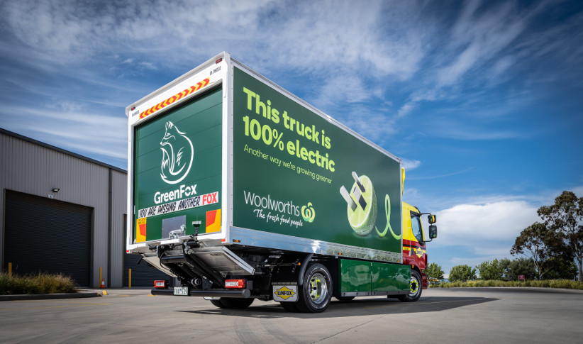 supermarket electric delivery truck