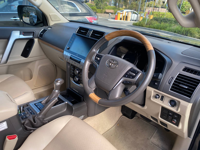 beige luxury car interior