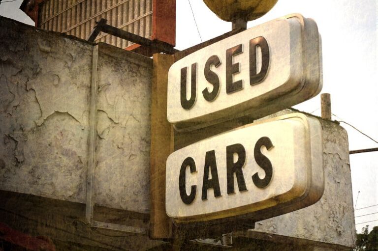 Used cars sign