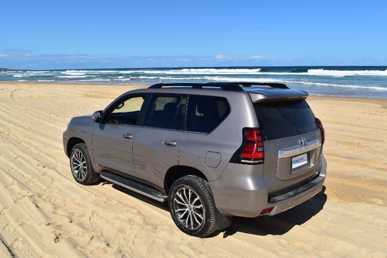 Toyota Landcruiser on beach PRADO REAR 5