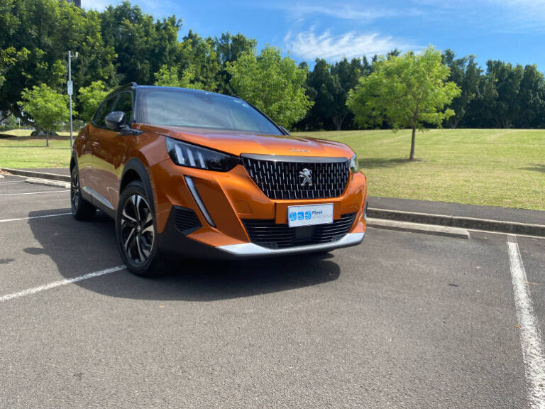 Peugeot 2008GT front view with orange