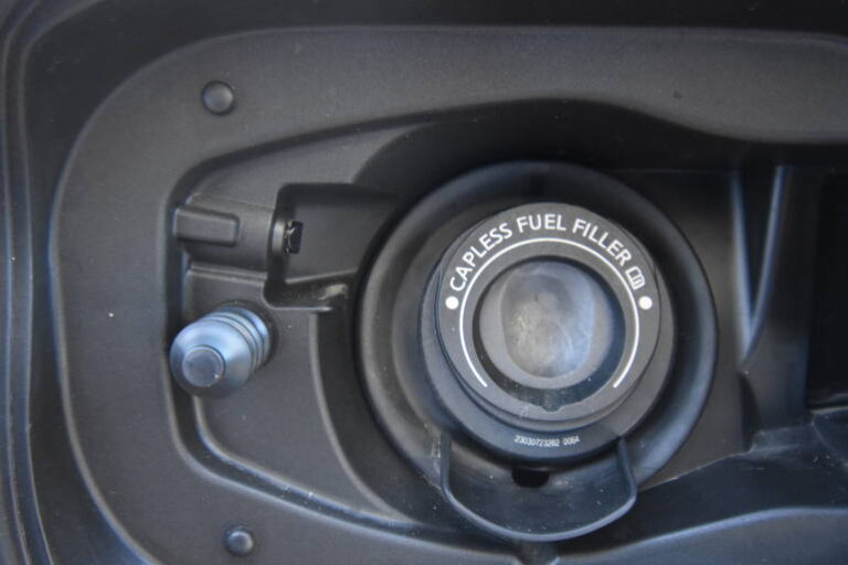 Mitsubishi Outlander novated lease and fleet car review fuel cap