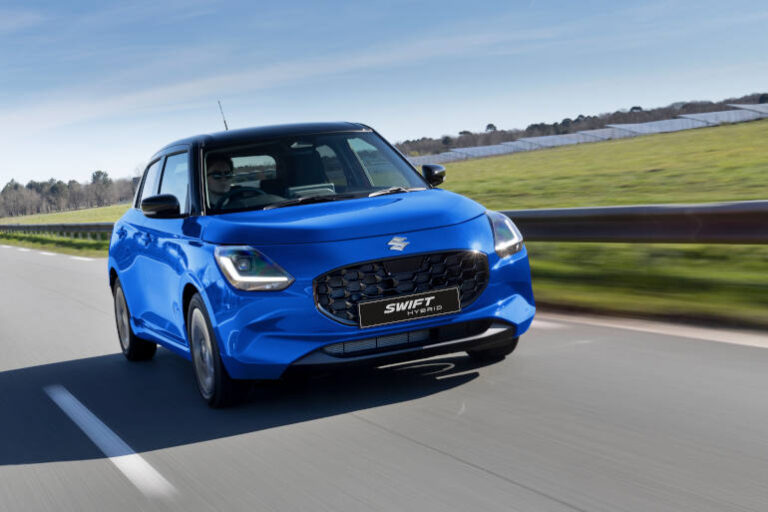 All New Suzuki Swift Hybrid in blue driving in Australia