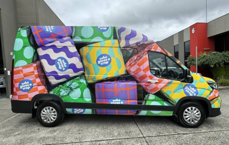 fleet branding on a van as a billboard