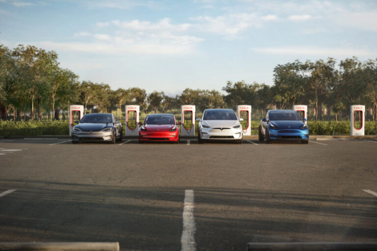 Tesla charging bay