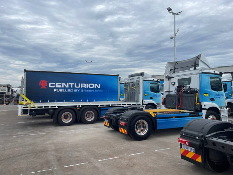 electric trucks in Perth transport company