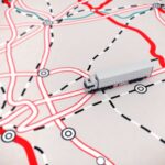 map with truck