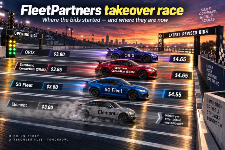 FleetPartners takeover race narrows to three as Sumitomo joins the hunt
